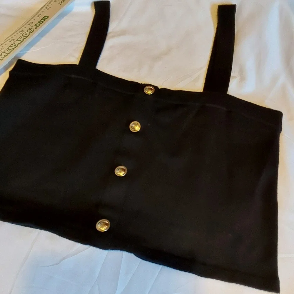 Womens Michael Kors Black 2 Piece Set Sweater Tank &‎ Skirt Size Large NWT $98